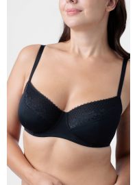 Σουτιέν Dorina KELSEA - Μαύρο + Ιβουάρ - Μεγάλα μεγέθη - 1+1 ΔΩΡΟ - Χωρίς Ενίσχυση - Με Μπανέλα - Cup E F