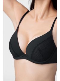 Σουτιέν Push Up Dorina KELSEA - Μαύρο δαντέλα & Ιβουάρ - 1+1 ΔΩΡΟ - Cup B