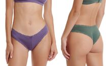 Γυναικείο brazil slip Walk - Brief από ίνες bamboo - Δαντέλα - 2 pack
