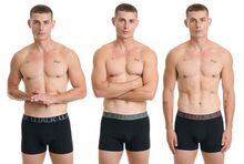 Ανδρικό boxer Walk - Μαύρο - Fashion λάστιχο με logo - 3 pack - Cotton - Regular Fit