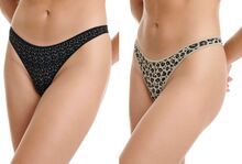 Γυναικείο string Walk - Multicolor Brief - Ίνες bamboo - Regular Fit - 2 pack