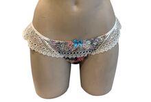 Γυναικείο String slip Lida - Εμπριμέ - Λεπτομέρειες δαντέλας