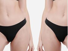 Γυναικείο brazil slip Walk - Μαύρο Brief από ίνες bamboo - 2 pack