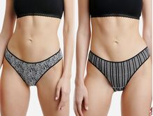Γυναικείο slip Walk - Multicolor Brief από ίνες bamboo - 2 pack