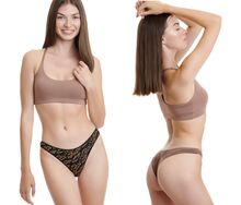 Γυναικείο brazil slip Walk με σχέδια - Brief - ίνες bamboo - 2 pack