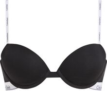 Γυναικείο Σουτιέν Calvin Klein - T-shirt Bra - Μαύρο - Λευκό λάστιχο - Cotton - Regular Fit