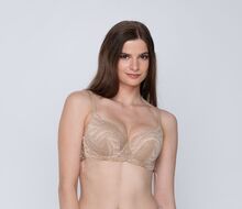 Σουτιέν Balconette Luna Flirt - Μπεζ - Μεγάλο στήθος - Cup D