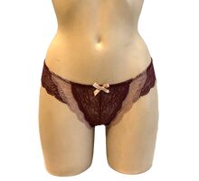 Γυναικείο Brazilian slip Lida - Φλοράλ δαντέλα - Δίχρωμο