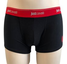 Ανδρικό boxer Just Cavalli - Μαύρο - Κόκκινο λάστιχο - Logo