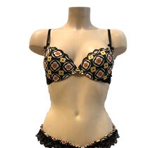 Σουτιέν Push Up Lida - Μαύρο εμπριμέ - Δαντέλα - Cup B