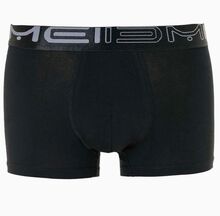 Ανδρικό boxer MEI - Μαύρο Cotton - Φαρδύ εξωτερικό Γυαλιστερό λάστιχο
