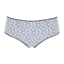 Γυναικείο Slip Midi Κανονικό Cotonella - Λευκό/Σιέλ/Μπορντώ - Πουά - Οικολογικό βαμβάκι - 3 Τεμάχια