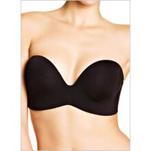 Σουτιέν στράπλες Wonderbra Ultimate - Μαύρο χωρίς ραφές - Μεγάλα μεγέθη - Cup D E