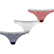 Γυναικείο String Tommy Hilfiger - Βαμβακερό Multi Color με δαντέλα - 3 pack