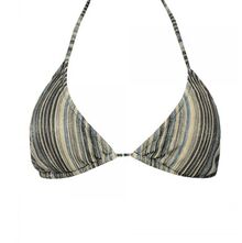 Μαγιό τρίγωνο Rock Club - Black Ριγέ Lurex - τοπ Bikini - Cup B/C