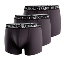 Ανδρικά boxer Franklin and Marshall - Μαύρο - Λευκό logo - 3 pack