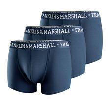 Ανδρικά boxer Franklin and Marshall - Μπλε - Λευκό logo - 3 pack