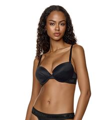 Γυναικείο Σουτιέν Push Up MED MONET - Μαύρο με στρας - Regular Fit - Polyester - Cup B
