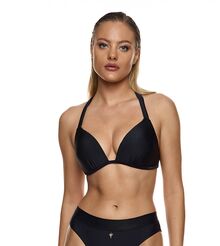 Γυναικείο MED μαγιό τοπ - Τρίγωνο - Χωρίς ενίσχυση - Μαύρο - Regular Fit - Lycra - Cup D