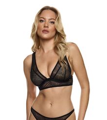 Γυναικείο Σουτιέν MED TESSY - Τρίγωνο - Μαύρο - Regular Fit - Polyester - Cup B