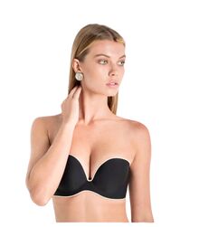 Σουτιέν  Στράπλες Luna New Miracle - Μαύρο με ενίσχυση - Τέλειο Κράτημα - Cup B