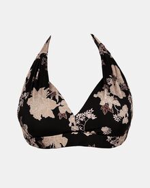 Μαγιό top Τρίγωνο Rock Club - Peony print - Bikini για μεγάλο στήθος - Cup E