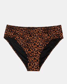 Μαγιό slip Plus Size Rock Club - Animal Leo print- Μπικίνι με σούρες