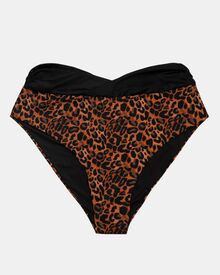 Μαγιό slip Plus Size Rock Club - Ψηλόμεσο - Μπικίνι κρουαζέ - Leo Print