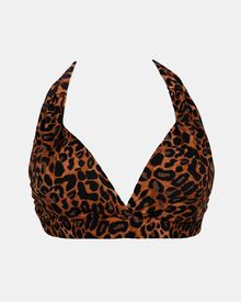 Μαγιό τρίγωνο Rock Club - Leo print - Σταθερό τοπ Bikini - Μεγάλο στήθος