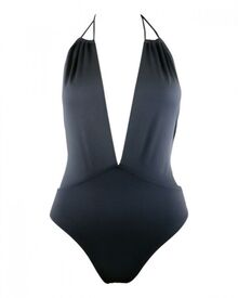 Γυναικείο μαγιό ολόσωμο Rock Club - Μαύρο - V Neck - Κανονικό