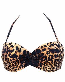Μαγιό Strapless Rock Club - Animal print - Bikini push-up - Cup B