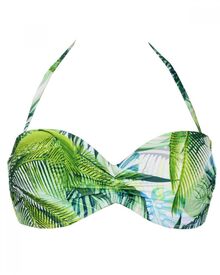 Μαγιό Strapless Rock Club - Bali print - Bikini push-up - Cup B