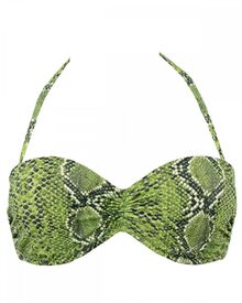 Μαγιό Strapless Rock Club - Snake print - Bikini push-up - Cup B