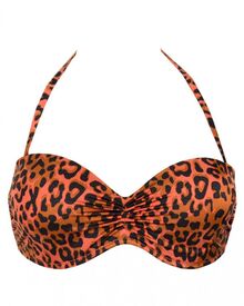 Μαγιό Strapless Rock Club - Wild print - Bikini push-up - Cup B