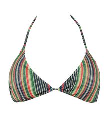 Μαγιό τρίγωνο Rock Club - Μπλε Ριγέ Lurex - Τοπ Bikini - Cup B/C