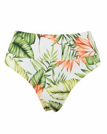Ψηλόμεσο μαγιό slip Rock Club - Leaves print - Mix and Match - Barazil