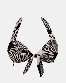 Γυναικείο Μαγιό Push Up τρίγωνο Rock Club - Macacao print - Bikini - Lycra - Cup B