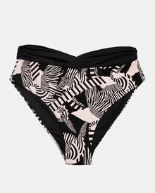 Γυναικείο Μαγιό slip Plus Size Rock Club - Ψηλόμεσο - Μπικίνι κρουαζέ - Macacao Print - Lycra