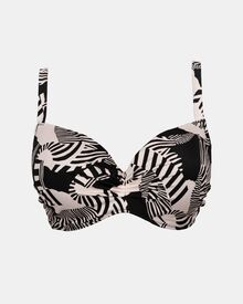 Γυναικείο Μαγιό top Rock Club - Macacao print - Bikini για μεγάλο στήθος - Regular Fit - Lycra - Cup E