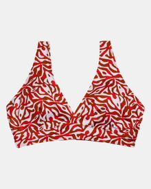 Γυναικείο Μαγιό Crop Top Rock Club - Corals Bikini κρουαζέ - Plus Size - Lycra