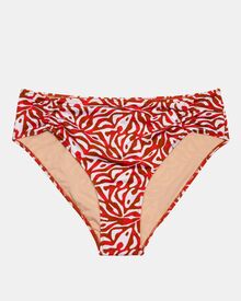 Γυναικείο Μαγιό slip Plus Size Rock Club - Corals print - Μπικίνι με σούρες - Lycra
