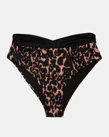 Γυναικείο Μαγιό slip Plus Size Rock Club - Ψηλόμεσο - Μπικίνι κρουαζέ - Animal Print - Lycra