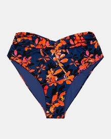 Γυναικείο Μαγιό slip Plus Size Rock Club - Ψηλόμεσο - Μπικίνι κρουαζέ - Orchid Print - Lycra