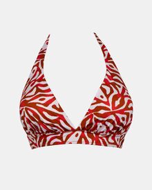 Γυναικείο Μαγιό τρίγωνο Rock Club - Corals Print τοπ Bikini - Σταθερό cup C - Regular Fit - Lycra