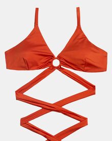 Γυναικείο Μαγιό τρίγωνο Rock Club - Terracotta με κρίκο - Τοπ Bikini - Plus Size - LycraΓυναικείο Μαγιό τρίγωνο Rock Club - Terracotta με κρίκο - Τοπ Bikini - Plus Size - Lycra