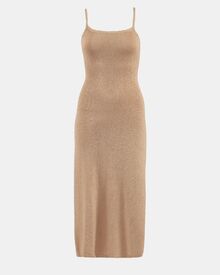 Γυναικείο Beachwear Rock Club - Πλεκτό Φόρεμα Maxi - Light Gold - Regular Fit - LurexΓυναικείο Beachwear Rock Club - Πλεκτό Φόρεμα Maxi - Light Gold - Regular Fit - Lurex