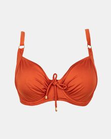 Γυναικείο Μαγιό top Rock Club - Terracotta - Bikini για μεγάλο στήθος - Regular Fit - Lycra - Cup E