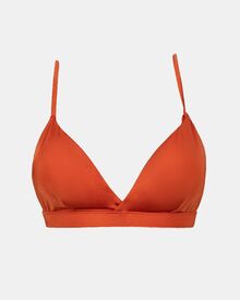 Γυναικείο Μαγιό top Rock Club - Terracotta - Bikini Τρίγωνο με Λάστιχο - Regular Fit - Lycra