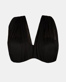 Γυναικείο Μαγιό top Strapless Rock Club - Μαύρο - Bikini Πολυμορφικό- Regular Fit - Lycra - Cup C D