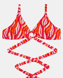 Γυναικείο Μαγιό τρίγωνο Rock Club - Waves με κρίκο - Τοπ Bikini - Plus Size - Lycra